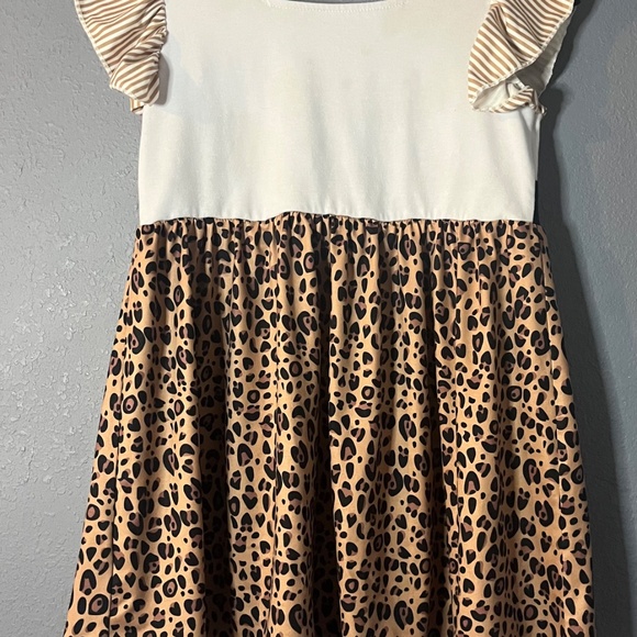 Boutique Style Bow Pumpkins Tunic Dress Girls 7/8 Embroidered Ruffle Sleeves - Picture 6 of 10